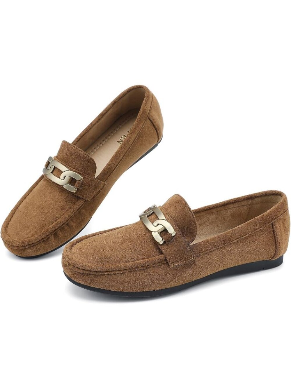 🆕Women's Chocolate Faux Suede Comfortable Loafers Classic Business Casual